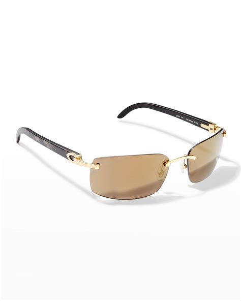 buy cartier sunglasses with diamonds|cartier rimless sunglasses men's.